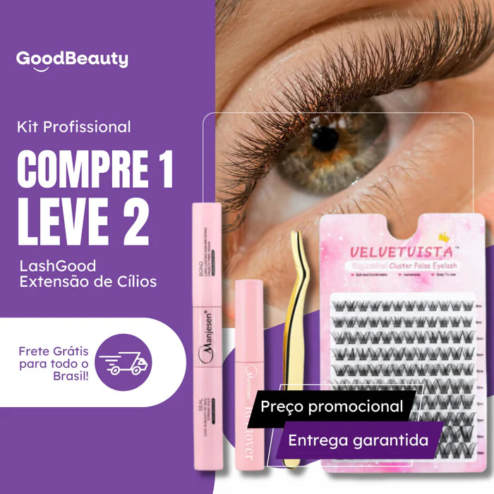 LashGood - Extensão de Cílios em Casa | COMPRE 1 LEVE 2 + FRETE GRÁTIS | ESQUENTA BLACK FRIDAY